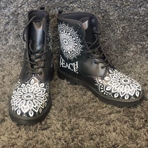 Teach Peace Combat Style Boots